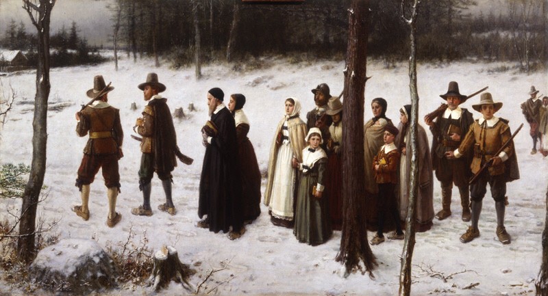 Thanksgiving – Pilgrims Going to Church
