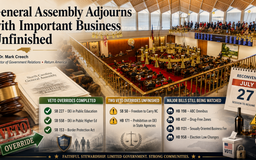 General Assembly Adjourns with Important Business Unfinished